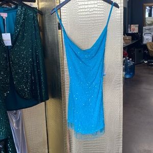 Blue sequin show me your Mumu dress